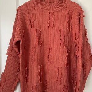 MISS ME Fringed Rust Sweater
Size L